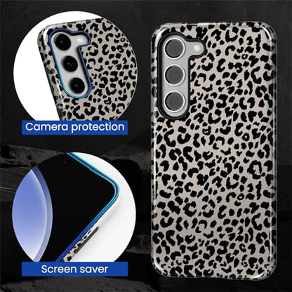 Case Compatible with Samsung Galaxy S23 Plus, Hybrid 2-Layer Hard Shell Protection Case, Shockproof Protective Tough Phone Cover, Animal Leopard Print - color: Animal Leopard Print, size: Samsung Galaxy S23 Plus