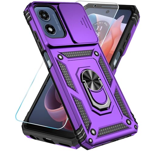 SunStory for Motorola Moto G Play 4G 2024 Case with Kickstand,Purple - color: Purple