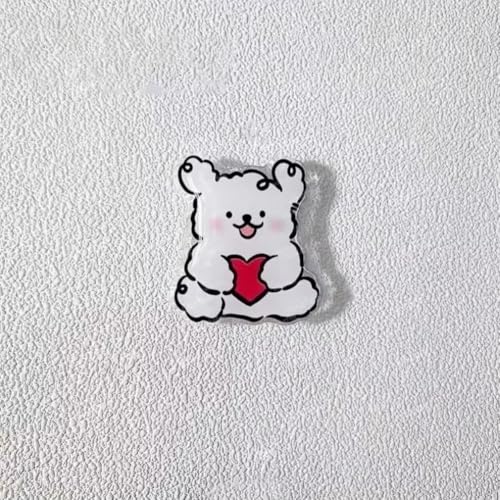 Magnetic Socket Pocket Stand Phone Grip Tok Bracket Korean Cute Cartoon Puppy Grip for iPhone Samsung Xiaomi Ring Finger Holder (A) - color: A