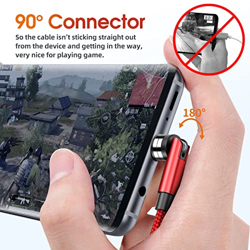Magnetic Charging Cable, 7-Pack 540° Rotating Magnetic Phone Charger-Red - color: Red