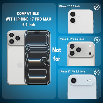 [3 Pack] Compatible with 6.9 inch iPhone 17 Pro Max Camera Lens Protector Tempered Glass,Does Not Affect Night Shots, HD Clear,[Case Friendly][Scratch-Resistant]