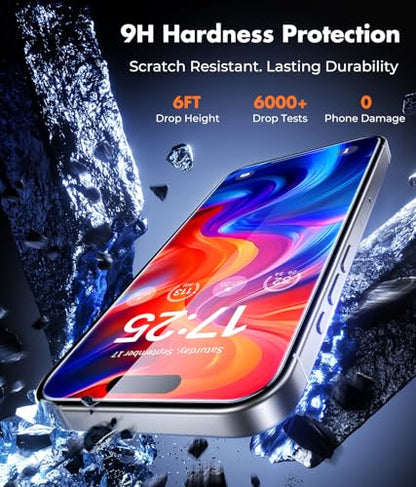 UNBREAKcable 2-Pack Screen Protector for iPhone 16 Plus Tempered Glass - size: iPhone 16 Plus