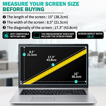 F FORITO 2-Pack 17.3 inch 16:9 Anti Blue Light Matte Laptop Screen Protector, Compatible with 17.3” HP/Lenovo/Acer/ASUS/MSI Laptop, Anti Glare Anti Scratch - size: 17.3 Inch (Diagonal) - 16:9 Aspect Ratio
