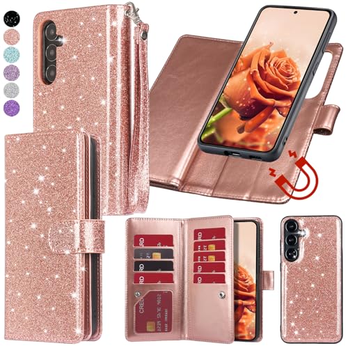 Varikke for Galaxy S25 FE Wallet Case Magnetic Detachable, Rose Gold - color: Rose Gold, size: Galaxy S25 FE 6.7"