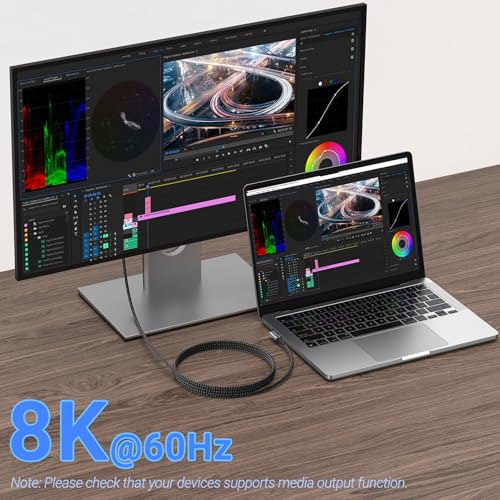 Long USB C to USB C Cable 6.6FT 2 Packs, 240W USB 4 Right Angle - size: 240w - 6ft, 6ft