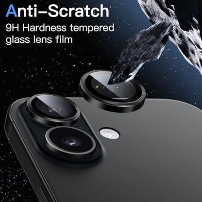 JETech Camera Lens Protector for iPhone 17, Black, 1 Set
