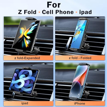 Z Fold 8 Car Mount Accessories, Secure Clamp, Long Arm Vent Clip - style: Vent-LongArm