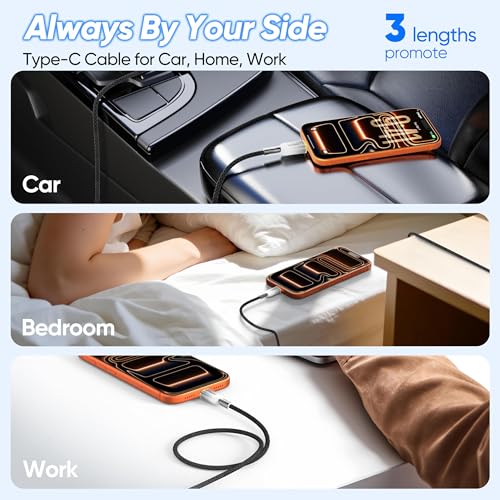 USB C to USB C Cable 6FT 5-Pack, 60W Fast Charging, 480Mbps Data - color: Grey, size: 6Feet
