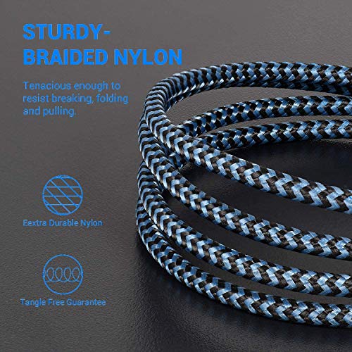 Sundix iPhone Charger, 3Pack 9ft Lightning Cable iPhone Charger Cable Nylon Braided Charging Cord Compatible iPhone 14/13/12/12Pro/12ProMax/11/11Pro/11Pro MAX/XS/XS MAX/XR/X/8/8Plus/7/7Plus and More