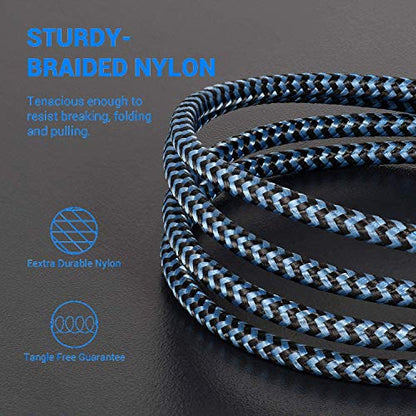 Sundix iPhone Charger, 3Pack 9ft Lightning Cable iPhone Charger Cable Nylon Braided Charging Cord Compatible iPhone 14/13/12/12Pro/12ProMax/11/11Pro/11Pro MAX/XS/XS MAX/XR/X/8/8Plus/7/7Plus and More