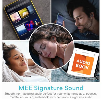 MEE audio SleepTones Wired Sleep Earbuds 3.5mm Plug for Side Sleepers with Lightweight Low-Profile Silicone Earpieces, Noise Reduction Sleeping Headphones (2 Packs) - size: 2-Pack