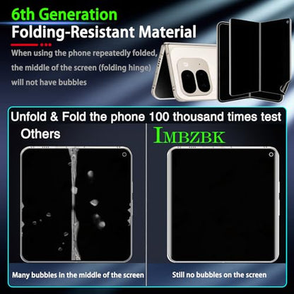 IMBZBK Privacy Screen Protector for Google Pixel 10 Pro Fold, 2+2+2 Pack