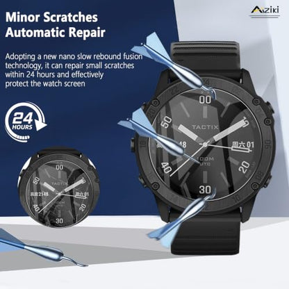 6 Pack Compatible for Garmin Tactix Delta Screen Protector, Flexible TPU Film [Not Glass], Full Coverag, HD Clear Easy Install, Bubble Free for Garmin Tactix Delta Screen Protector - size: RM6-Garmin Tactix Delta-US