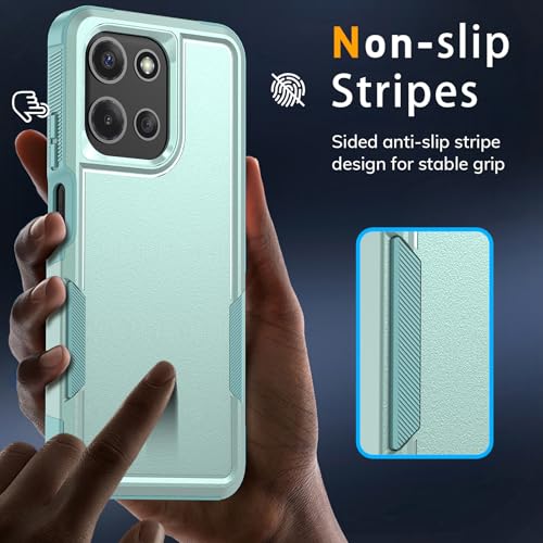 Vinve for Moto G Power 2025 Case with HD Screen Protector, Military-Grade Shockproof & Dual-Layer Protection, Anti-Slip Grip Design Phone Case, Green - color: Green