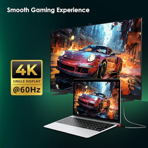 Thunderbolt 5 Cable 15FT Compatible, 20Gbps, 5K@60Hz, 4K@60Hz, PD 240W, USB4 2.0 USB C Video Display Cable for Thunderbolt 4, iPhone 17, SSD, Mac mini M4 / M4 Pro, MacBook Pro - size: Straight 15FT