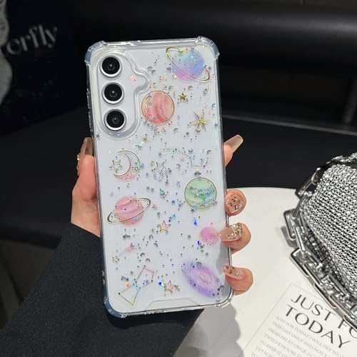 for Samsung Galaxy S26 Plus Case, Bling Shockproof Cute Clear Butterfly Women Girly Flexible TPU Stars Sparkle Glitter Anti-Scratch Protective Phone Cover for Samsung Galaxy S26 Plus, Clear - size: for Samsung Galaxy S26 Plus