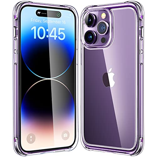 Mkeke for iPhone 14 Pro Max Case Clear, [Not-Yellowing][Military-Grade Drop Protection] Shockproof Protective Phone Cases 2022 - size: for iPhone 14 Pro Max Case 6.7"