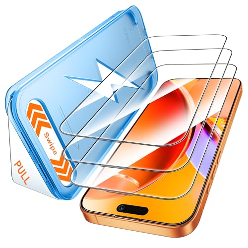 Mkeke for iPhone 17 Pro Max Screen Protector 3 Pack [9H+ Hardness] [Military-Grade Drop Protection] [Sensitive Touch] [Easy Installation] [HD Clear] Full Edge Coverage Tempered Glass - size: iPhone 17 Pro Max 6.9 Inch