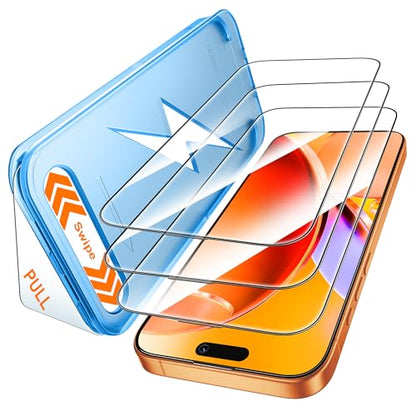 Mkeke for iPhone 17 Pro Max Screen Protector 3 Pack [9H+ Hardness] [Military-Grade Drop Protection] [Sensitive Touch] [Easy Installation] [HD Clear] Full Edge Coverage Tempered Glass - size: iPhone 17 Pro Max 6.9 Inch