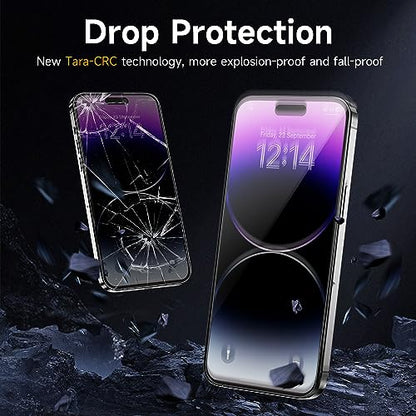 3 Pack for Privacy Screen Protector for iPhone 15/15 Pro - size: 15 Pro