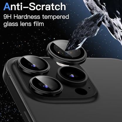 JETech Camera Lens Protector for iPhone 15 Pro/15 Pro Max, Black Titanium - color: Black Titanium