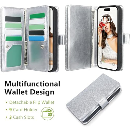 Varikke for iPhone 13 Pro Max Case Wallet Magnetic Detachable, Silver - color: (Standard) Silver, size: iPhone 13 Pro Max 6.7"