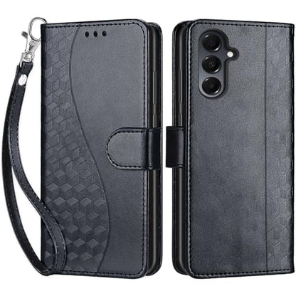 Wallet Case for Samsung Galaxy A16 5G, Black | Women Flip Folio Cover, Embossed PU Leather, Stand, Credit Card Holders Slots, Wrist Strap - color: 3