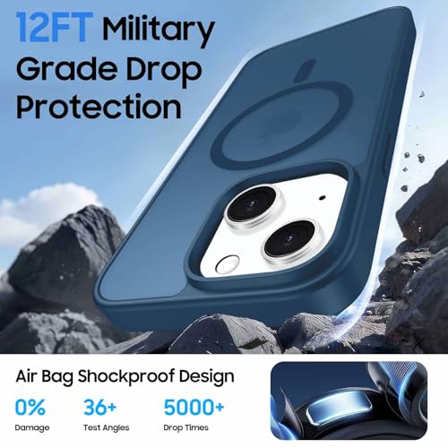 Magnetic for iPhone 15 Wallet Case, Deep Blue - color: Deep Blue, size: iPhone 15