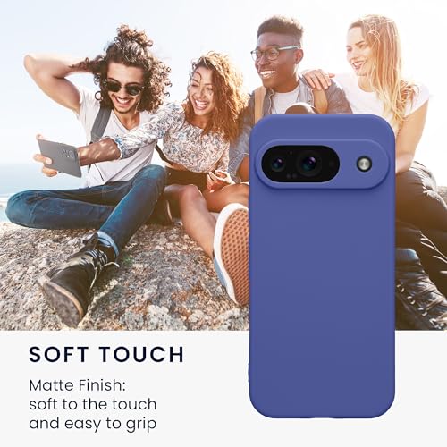 kwmobile Case Compatible with Google Pixel 9 Case - Protective Slim TPU Phone Cover - Soft Matte Finish - Blue Violet - color: Blue Violet, size: Pixel 9