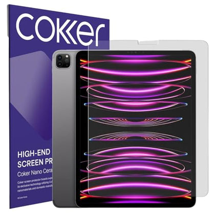 COKER 2 Pack Paperfeel Screen Protector for iPad Pro 12.9 inch 6/5/4/3th Gen. Matte Anti-Glare, Anti-Scratch, Anti-Fingerprint, 9H Hardness, Blue Light Block, Smooth as Silk, Write Like on Paper Easy Install - size: iPad Pro 12.9 inch 6/5/4/3th Gen