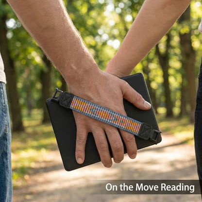 Threetols Hand Strap for Kindle Accessories High-Elasticity Versatile Hand Strap Lightweight Finger Grip Holder（Blue - color: style 3