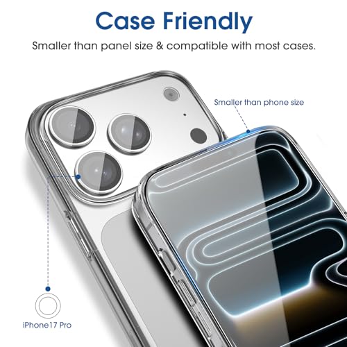 amFilm OneTouch for iPhone 17 Pro Screen Protector 6.3'' Tempered Glass - size: IPH17P-6.3”