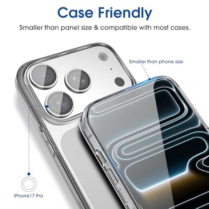 amFilm OneTouch for iPhone 17 Pro Screen Protector 6.3'' Tempered Glass - size: IPH17P-6.3”