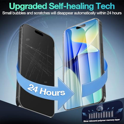 3 Pack Flexible Film Screen Protector for iPhone 16, Non-breakable Soft TPU Hydrogel Film for iPhone 16 Screen Protector Film (NOT Glass) - size: iPhone 16