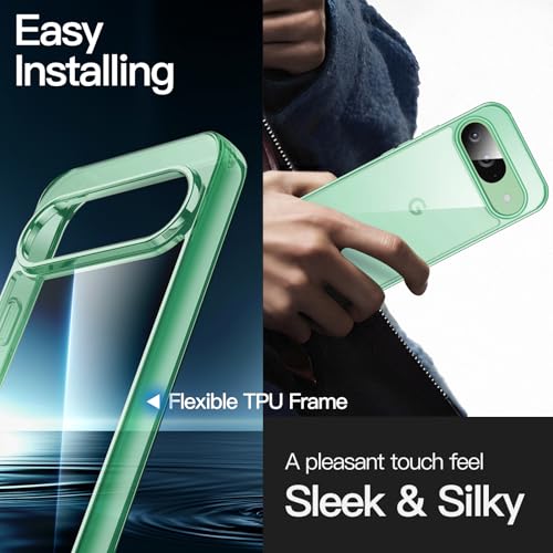 JETech Case for Google Pixel 9/9 Pro, Anti-Yellowing, Wintergreen | Shockproof Protection, Scratch Resistant Hard PC Back, Durable Transparent TPU Bumper - color: Wintergreen, size: Pixel 9/9 Pro