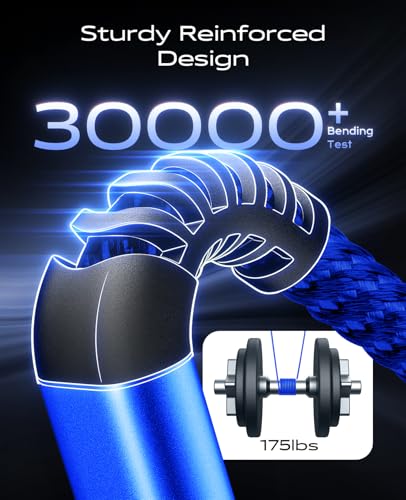 USB C Cable Fast Charging 60W, 2Pack 6FT Right Angle USB C Cable Nylon - color: Blue, size: 6FT, style: USB C to USB C