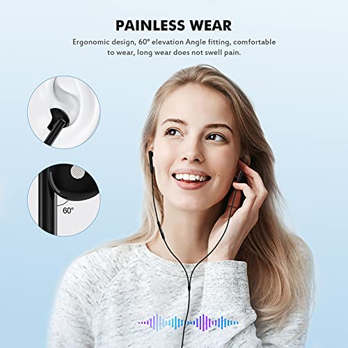 iPhone Wired Earbuds 2 Pack with Microphone and Volume Control, in-Ear
