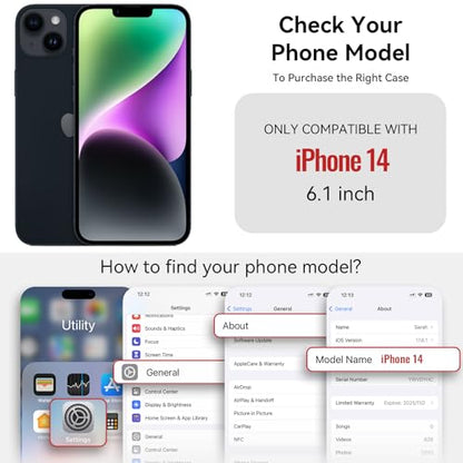 for iPhone 14 - Phone Case Wallet Magnetic Detachable, Navy Blue - color: Navy Blue, size: iPhone 14