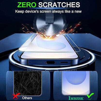 IMBZBK Screen Protector for Samsung Galaxy S25, Tempered Glass, 3+3 Pack - color: S25-Transparent