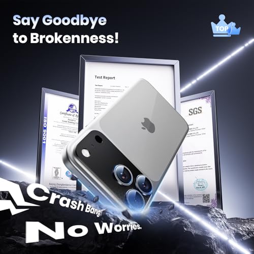 Hoerrye for iPhone 17 Pro Max Camera Lens Protector - 12FT Shatterproof