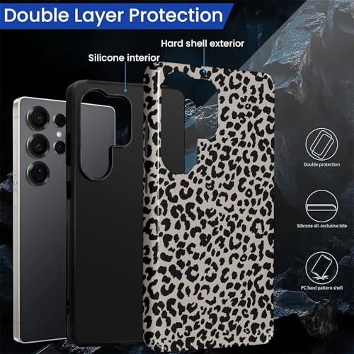Case Compatible with Samsung Galaxy S25 Ultra, Hybrid 2-Layer Hard Shell Protection Case, Shockproof Protective Tough Phone Cover, Animal Leopard Print - color: Animal Leopard Print, size: Samsung Galaxy S25 Ultra
