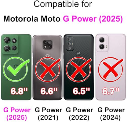 Wallet Case for Motorola Moto G Power 2025/2026, Pink Girl | Women Flip Folio Cover, Embossed PU Leather, Stand, Credit Card Holders Slots, Wrist Strap - color: 9