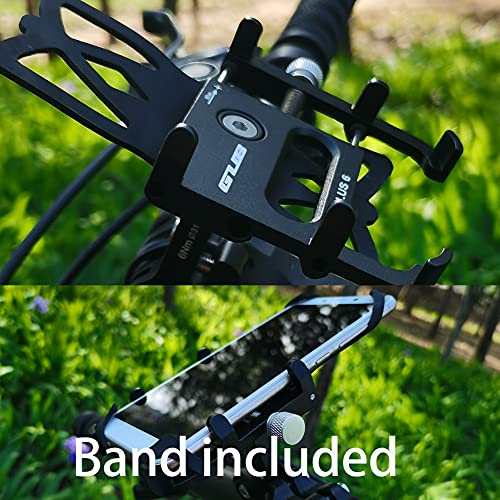 GUB Bike Phone Mount Holder, Aluminum Motorcycle Phone Holder Mount with 360° Rotation for iPhone 16 17 15 14 Pro Max Mini X XR Xs Plus, Samsung S25 S24 S22 4-7 Inch - Upgraded