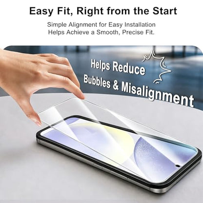 3 Pack for Samsung Galaxy S24 Screen Protector, 9H Tempered Glass Full Coverage, Case Friendly, HD Clear, Anti-Scratch, Fingerprint Compatible, Bubble-Free for S24 5G 6.2” - size: 6.2 Inch-Galaxy S24