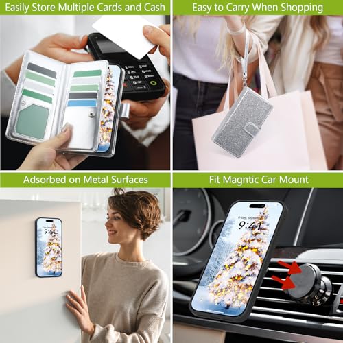 Varikke for iPhone 17 Pro - Case Wallet Magnetic Detachable, Silver - color: (Standard) Silver, size: iPhone 17 Pro 6.3"