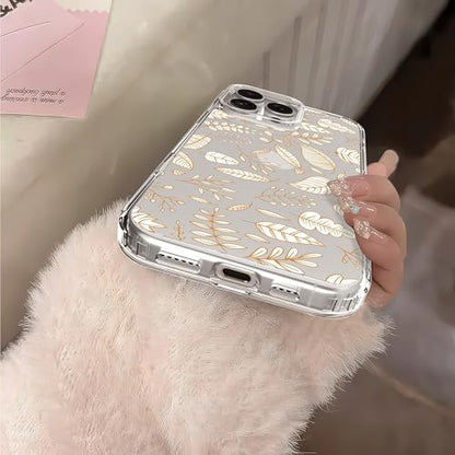 IAIYOXI Clear Case for iPhone 16 Pro, [Crystal Clear Military-Grade Drop Protection], Non-Yellowing, Slim Lightweight Transparent TPU Bumper Phone Case Cover Design - Line Leaves - color: Line Leaves, size: iPhone 16 Pro