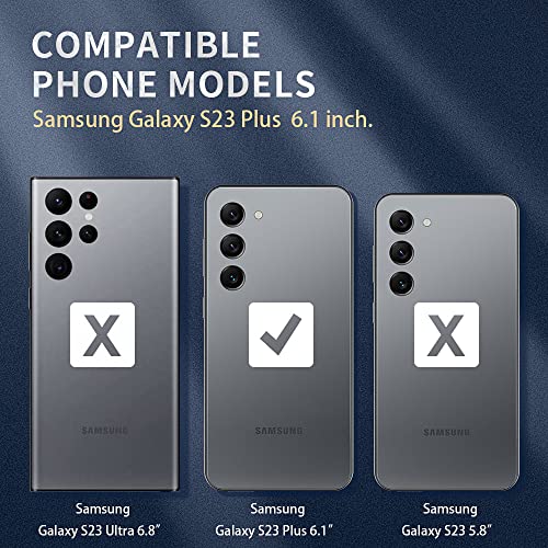 Silicone Clear for Samsung Galaxy S23 Plus Case,Thin with Comfort Grip | Soft Slim-Fit TPU Galaxy S23 Plus Phone Cover,Non-Slip,Shockproof Protection,Scrath-Resistant - size: galaxy s23 plus case