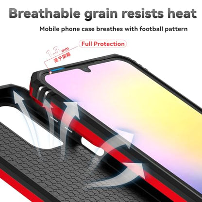 for Samsung Galaxy A17 / Galaxy A26 5G Case, with Slide Camera Cover HD Screen Protector [Military Grade Drop Tested] Ring Holder Kickstand Protective Phone Case for Samsung Galaxy A17, Red - color: Red w/ Slide Camera 2nd gen. Military Grade