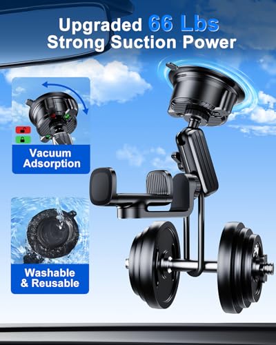 Car Phone Holder for Video Recording Vlogging Filming, Camera Fit