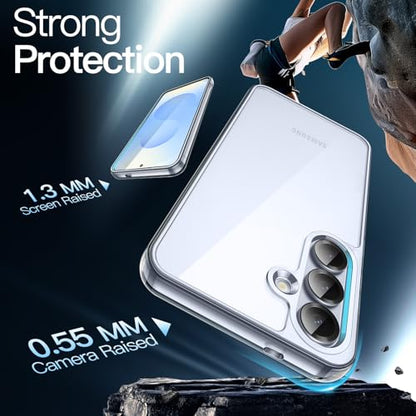 JETech Case for Samsung Galaxy S25 5G, Non-Yellowing Shockproof Bumper Protective Phone Cover, Anti-Scratch Hard PC Back (Clear) - color: Clear, size: Galaxy S25
